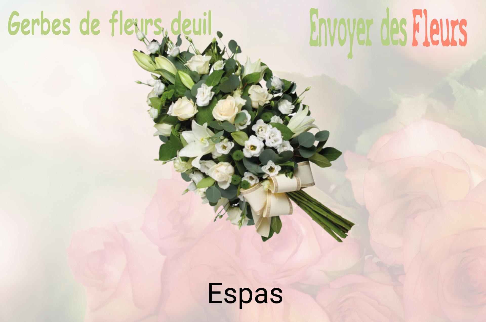 Gerbe de fleurs de deuil livrée à Espas